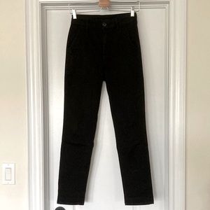 American Eagle Curvy High Rise Cotton Black Skinny Trouser Size 2 Short